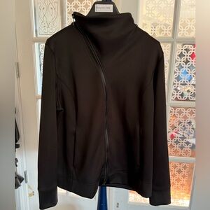Simply Vera VeraWang Cross Zip Black Jacket, Size XL